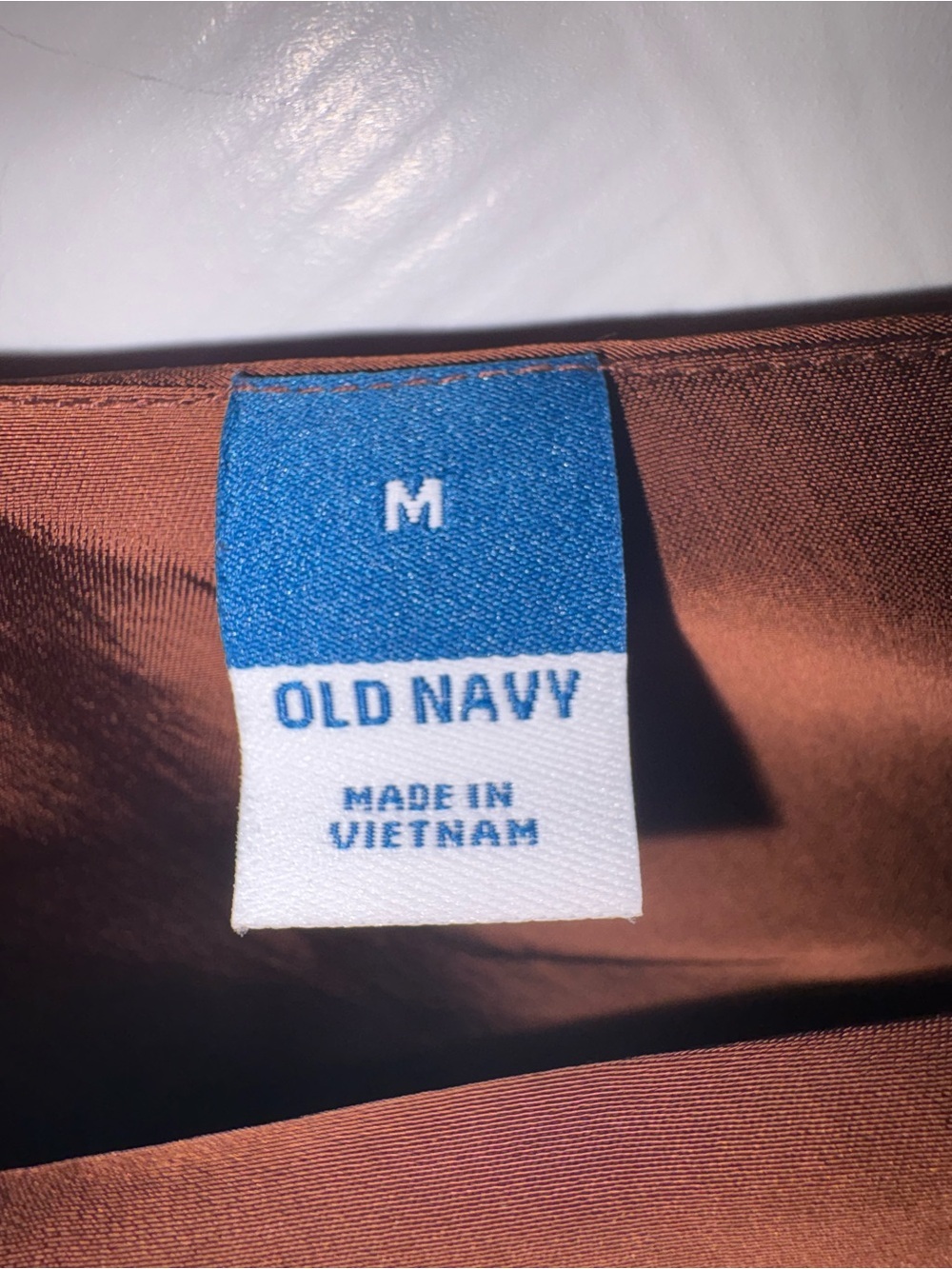 Old Navy NWOTChocolate Brown Size M Satin Cocktail Dress Boho - Picture 8 of 11